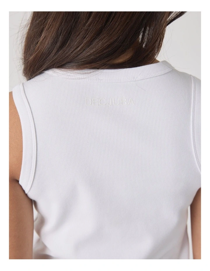 Harper Logo Tank in White image 4