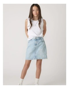 Embellished Denim Skirt in Blue