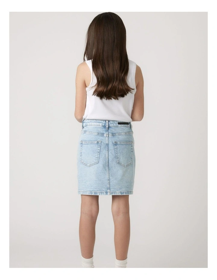 Embellished Denim Skirt in Blue image 2