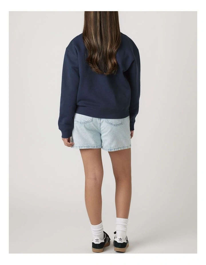 Logo Sweat Top in Blue image 2