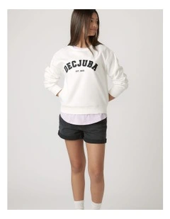 Logo Sweat Top in Cream