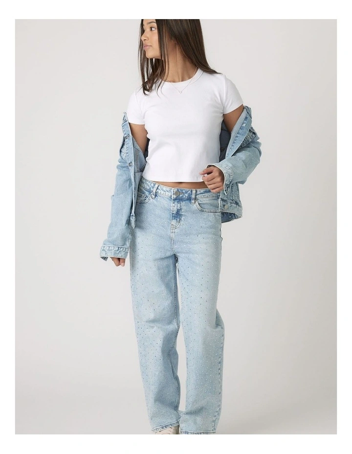 Hailey Embellished Jeans in Blue image 1