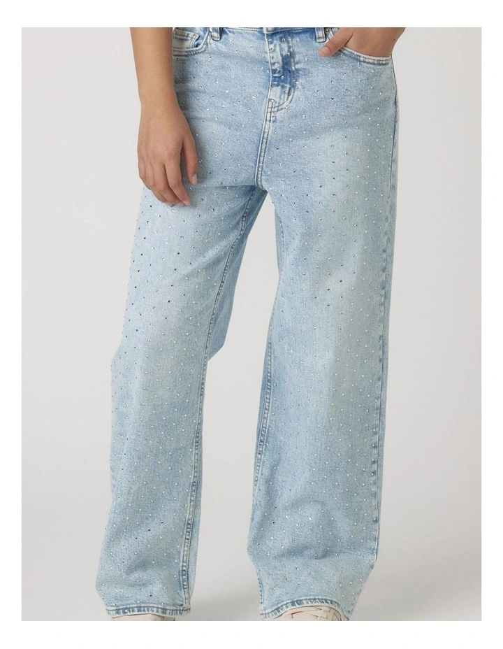 Hailey Embellished Jeans in Blue image 3