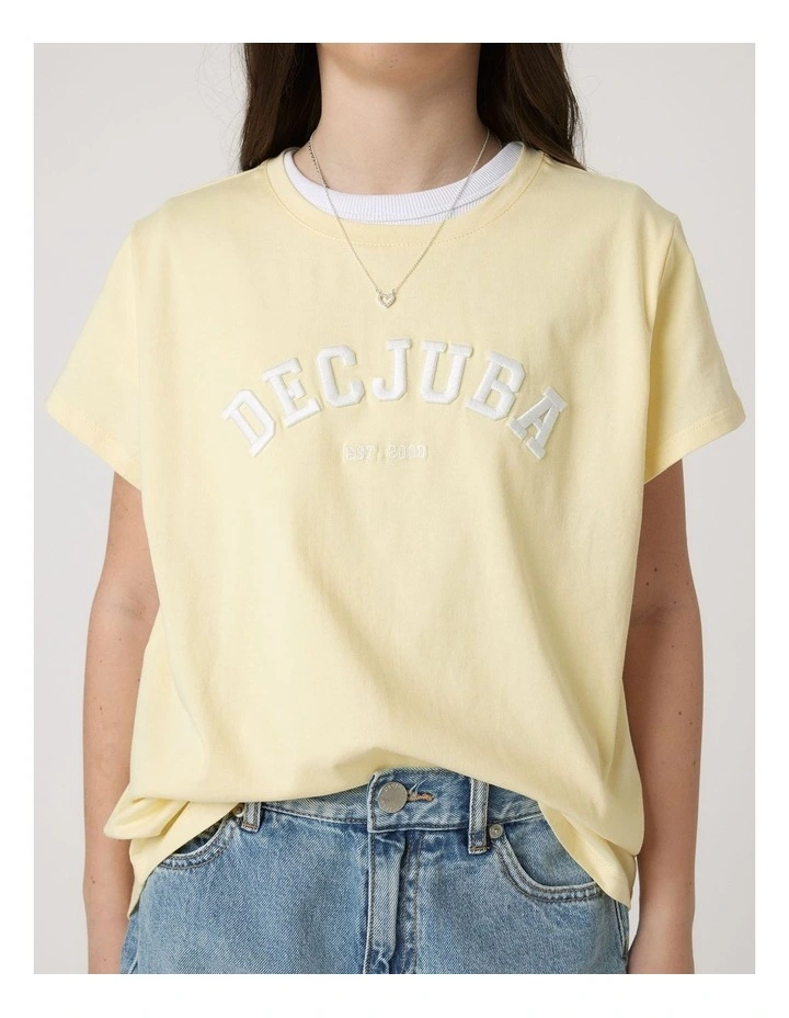 Heritage Tee in Yellow image 3