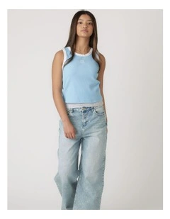 Dad Baggy Jeans in Blue