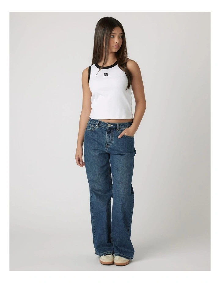 Harper Monogram Tank in White image 1