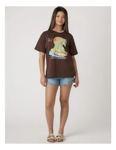 Rio Oversized Tee in Brown