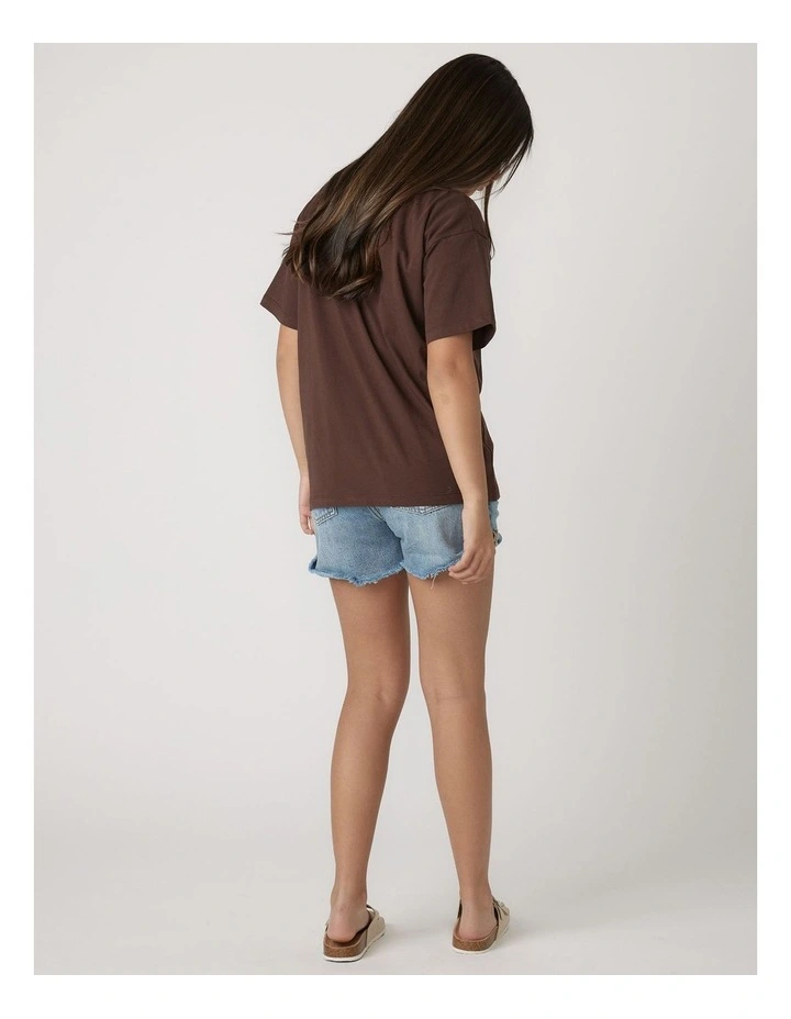 Rio Oversized Tee in Brown image 2
