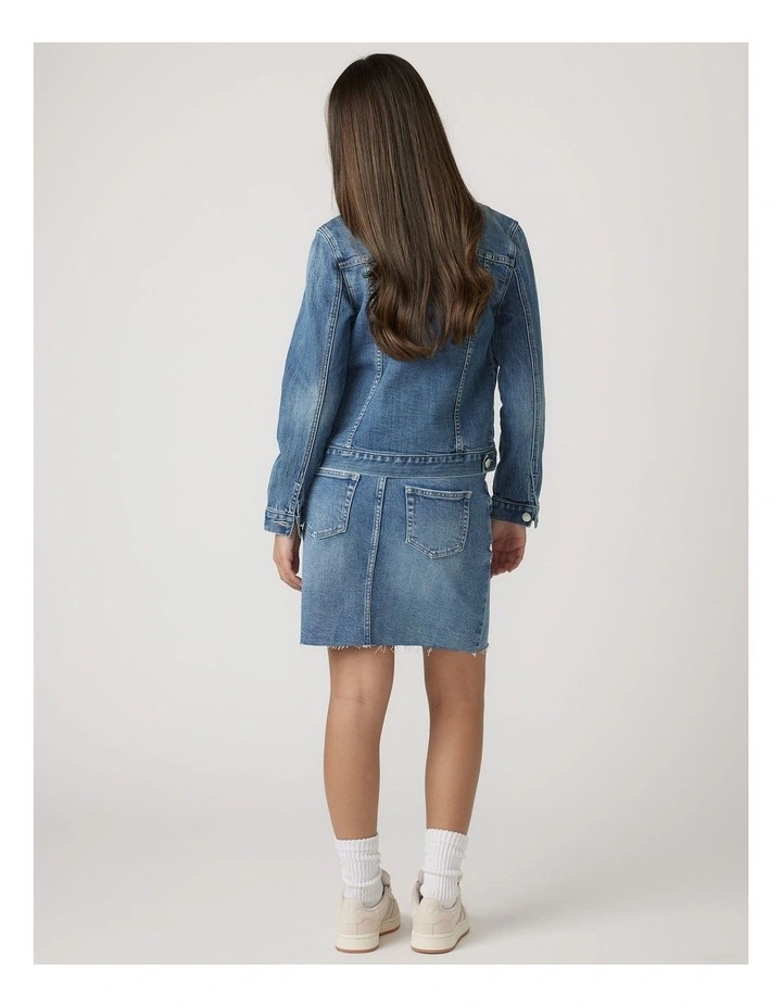 Girls Isla Faded Denim Jacket image 2