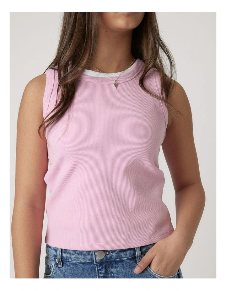 Harper Logo Tank in Pink image 3