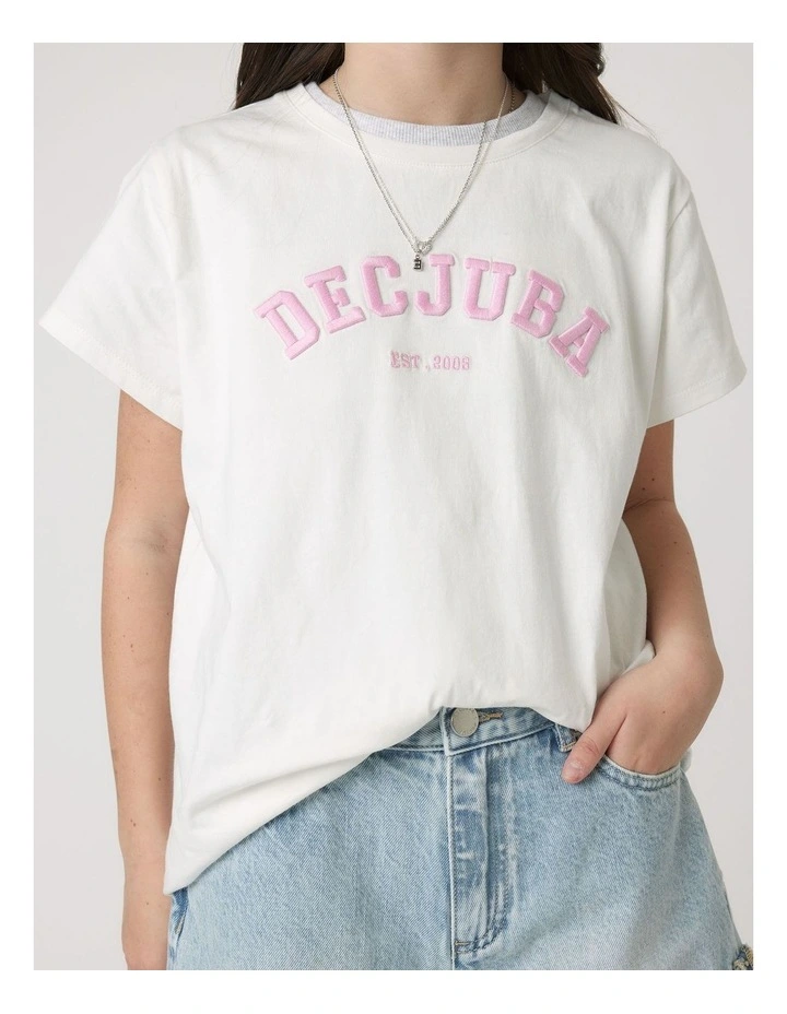 Heritage Tee in Cream image 3
