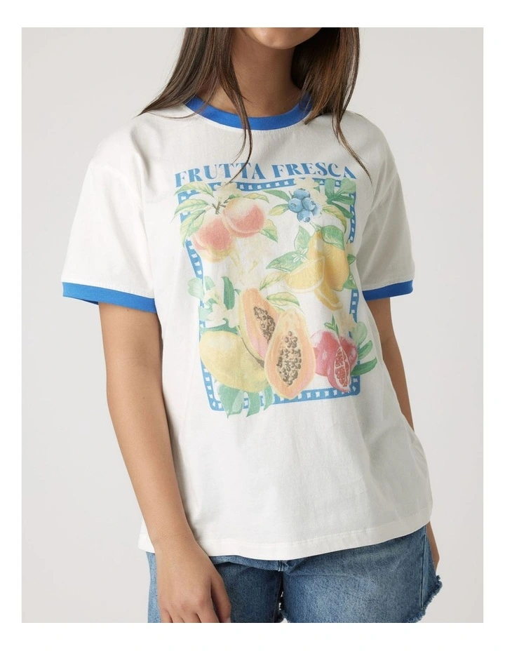 Fruta Fresca Tee in Cream image 3