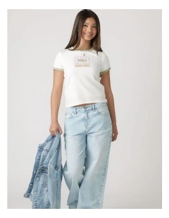 You Ringer Tee in Cream