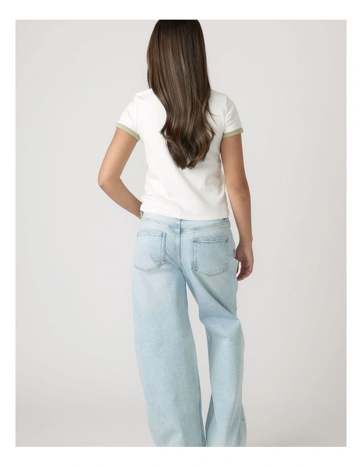 You Ringer Tee in Cream image 2