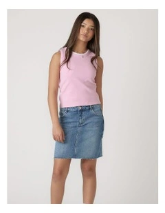 Ally Denim Skirt in Long Beach Blue