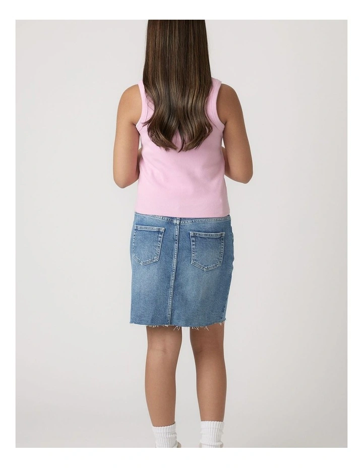 Ally Denim Skirt in Long Beach Blue image 2
