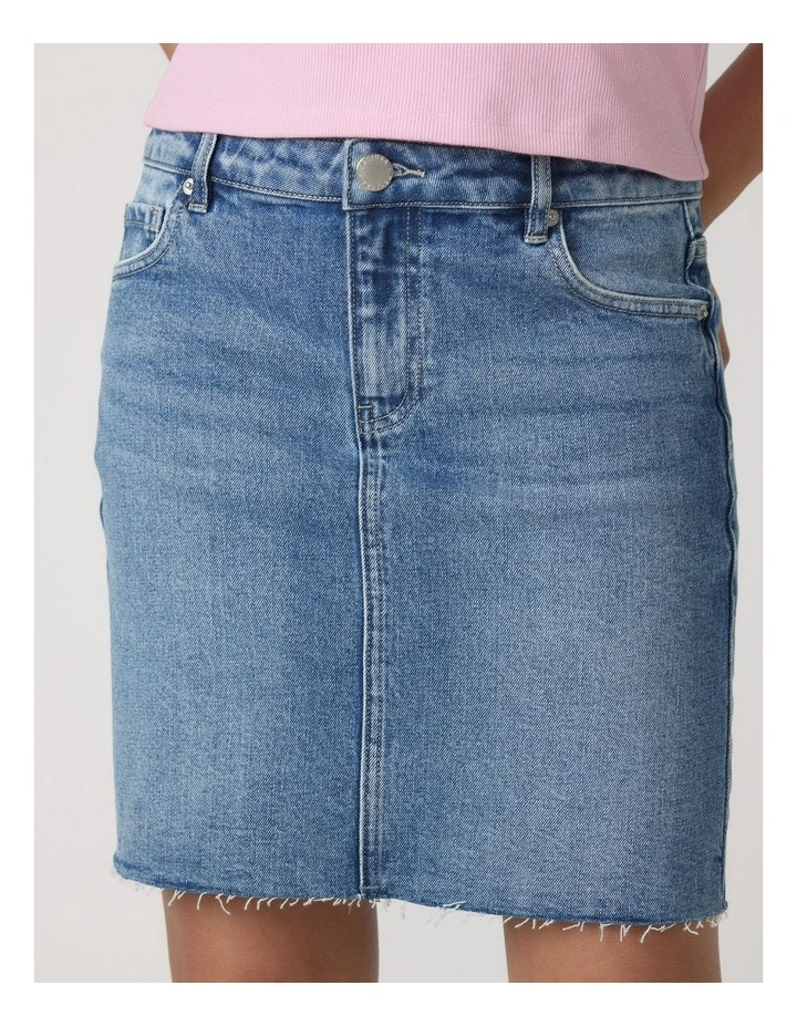 Ally Denim Skirt in Long Beach Blue image 3