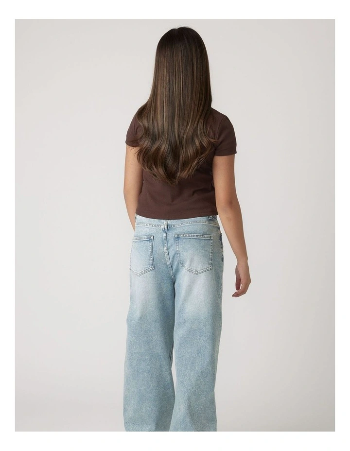 Harper Crop Tee in Chocolate image 2