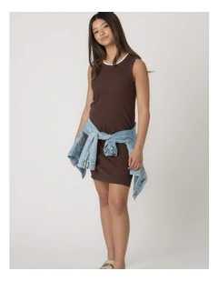 Harper Crystal Dress in Chocolate