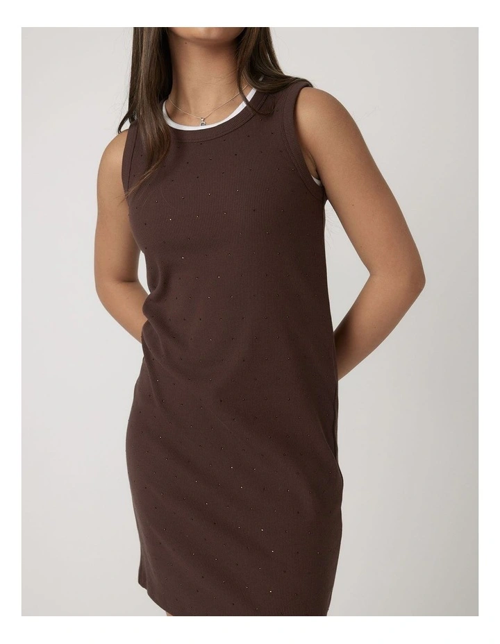 Harper Crystal Dress in Chocolate image 3