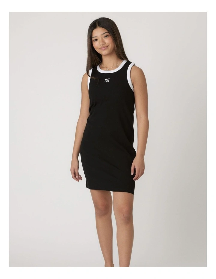Harper Monogram Dress in Black/White image 1