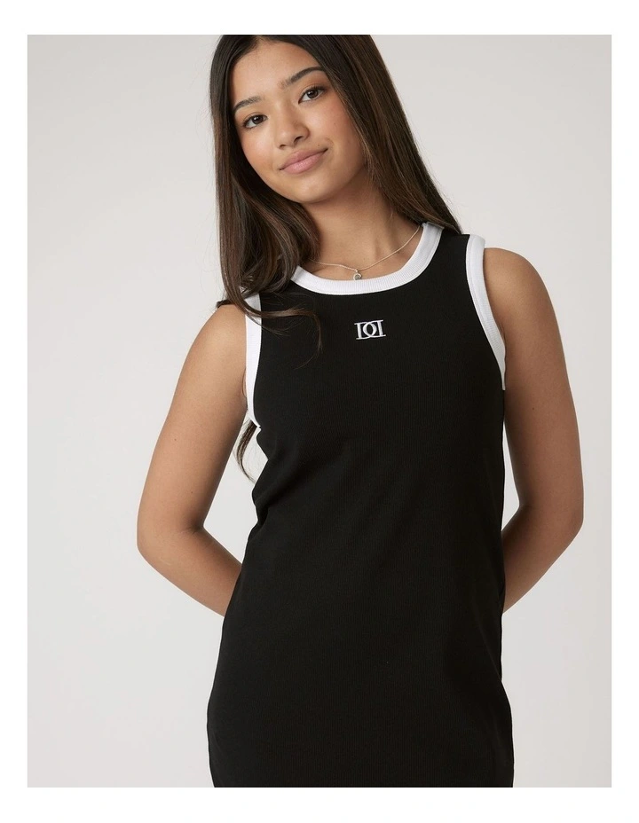Harper Monogram Dress in Black/White image 3