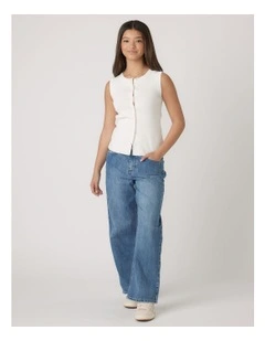 Molly Knit Vest in Cream