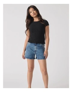 Anna Denim Short in Blue