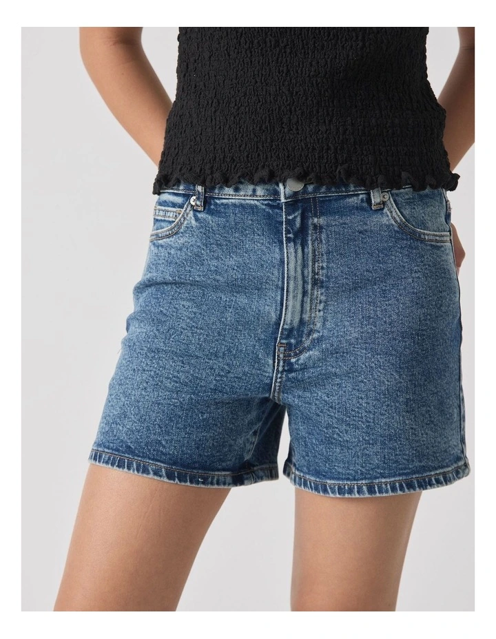 Anna Denim Short in Blue image 3