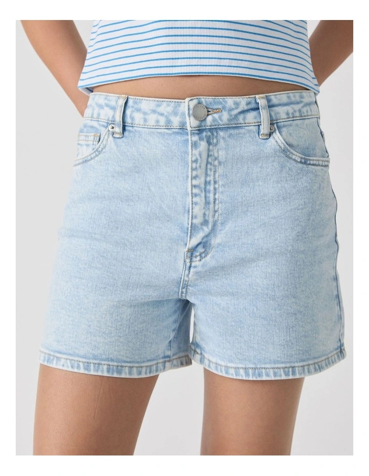 Anna Denim Short in Blue image 3