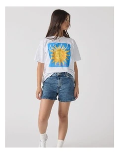 Le Soleil Oversized Tee in White