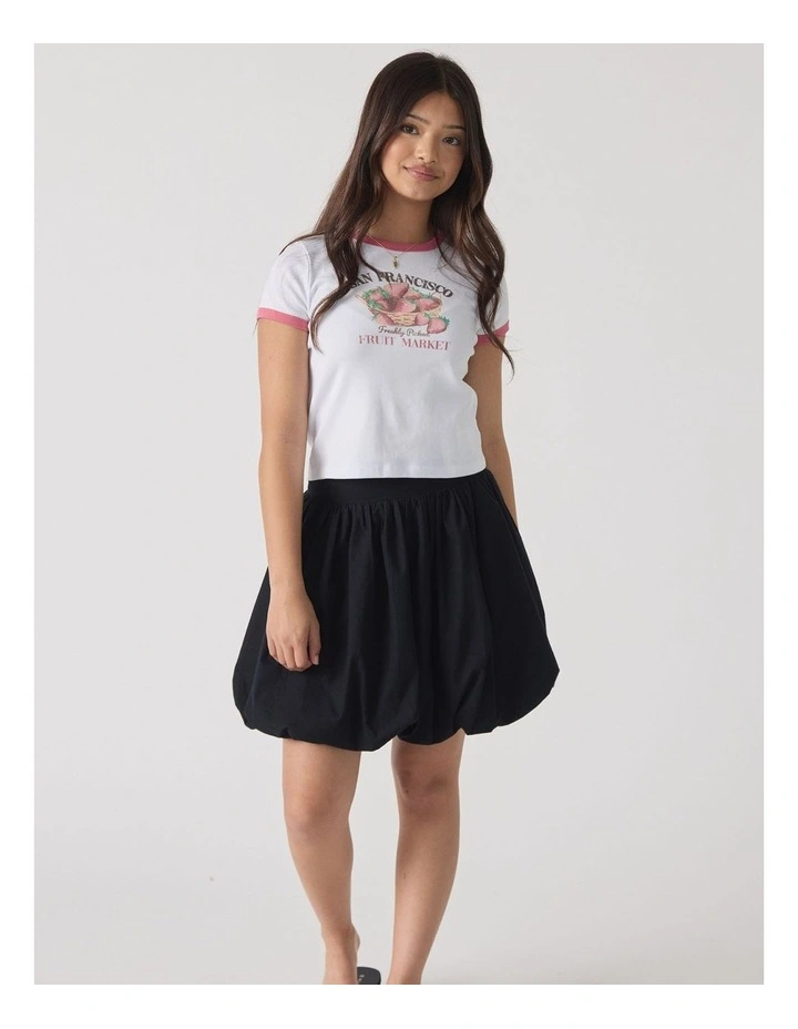 Girls Strawberry Ringer Tee image 1