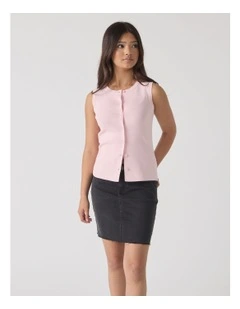 Molly Knit Vest in Pink