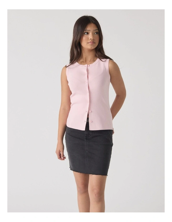 Molly Knit Vest in Pink image 1