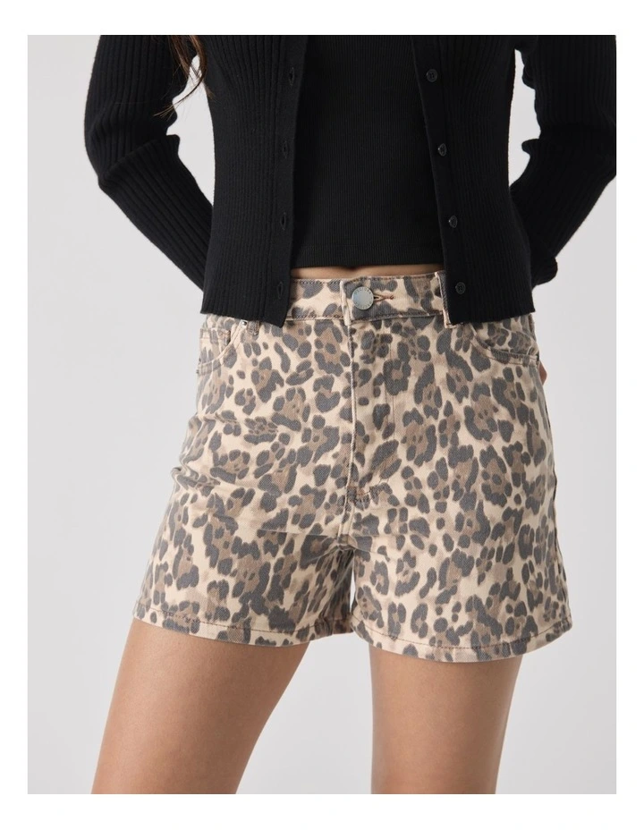 Anna Denim Short in Multi image 3
