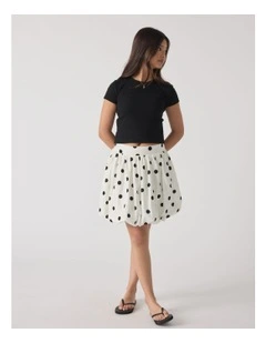 Girls Becky Bubble Mini Skirt in White