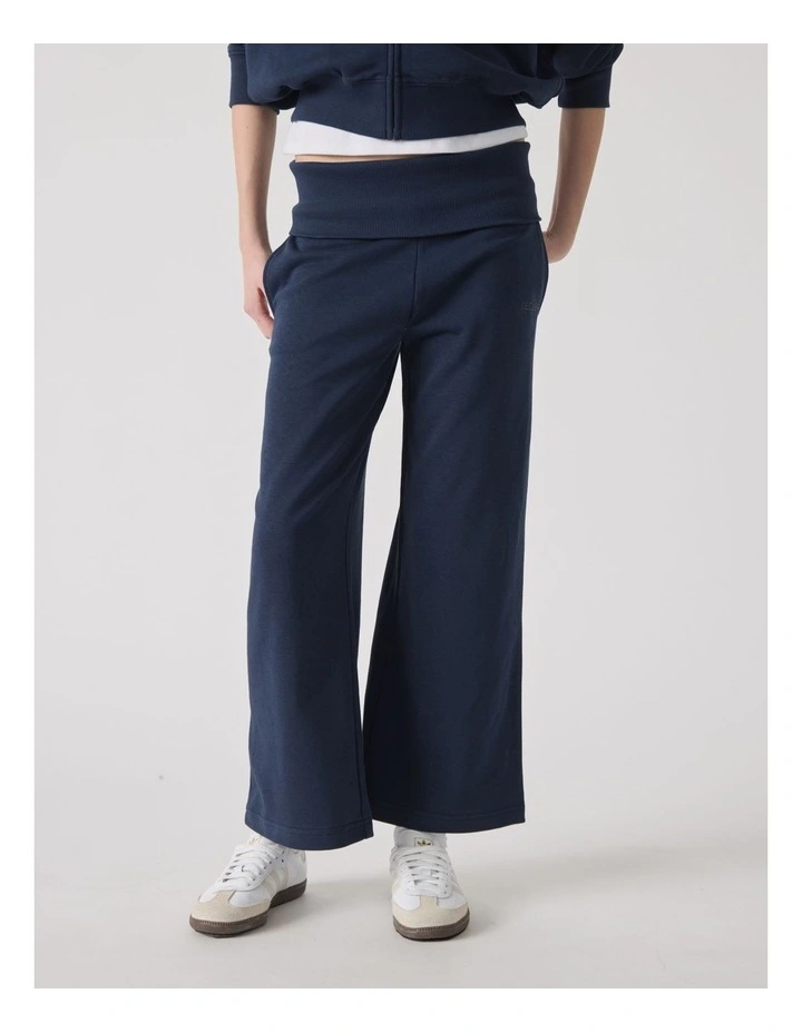 Rolled Waist Track Pant in Blue image 3