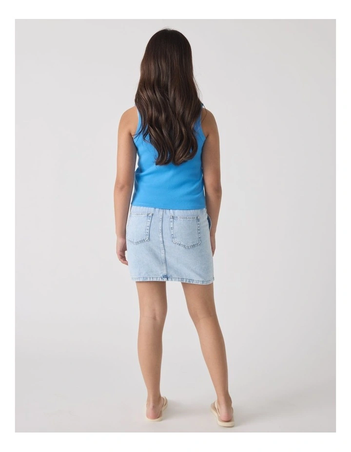 Harper Logo Tank in Blue image 2