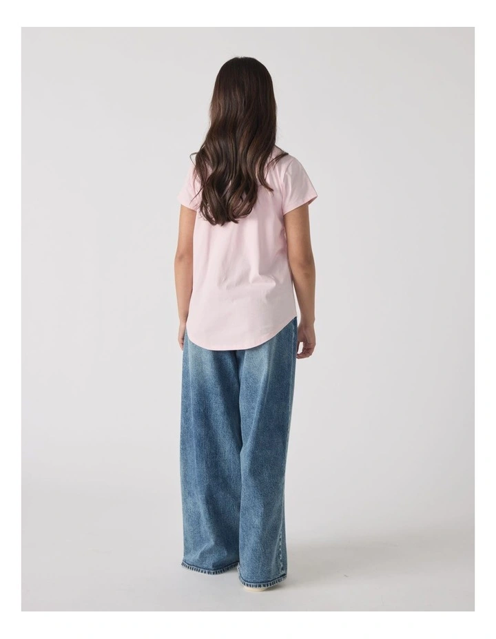 Heritage Tee in Pink image 2