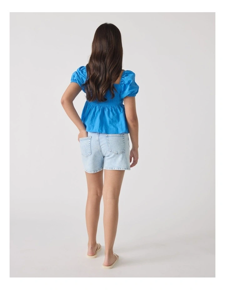 Melody Puff Sleeve Top in Blue image 2