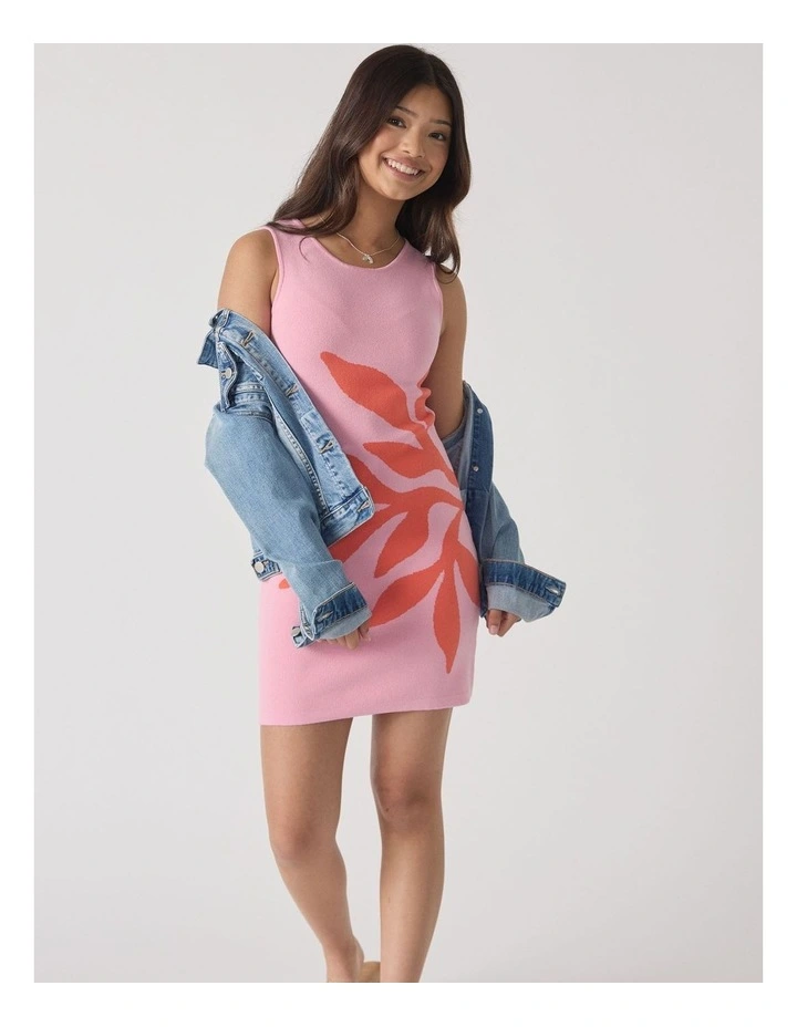 Jamie Knit Dress in Pink image 1