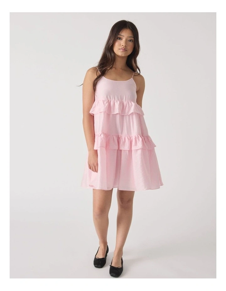Lucy Ruffle Dress in Pink image 1