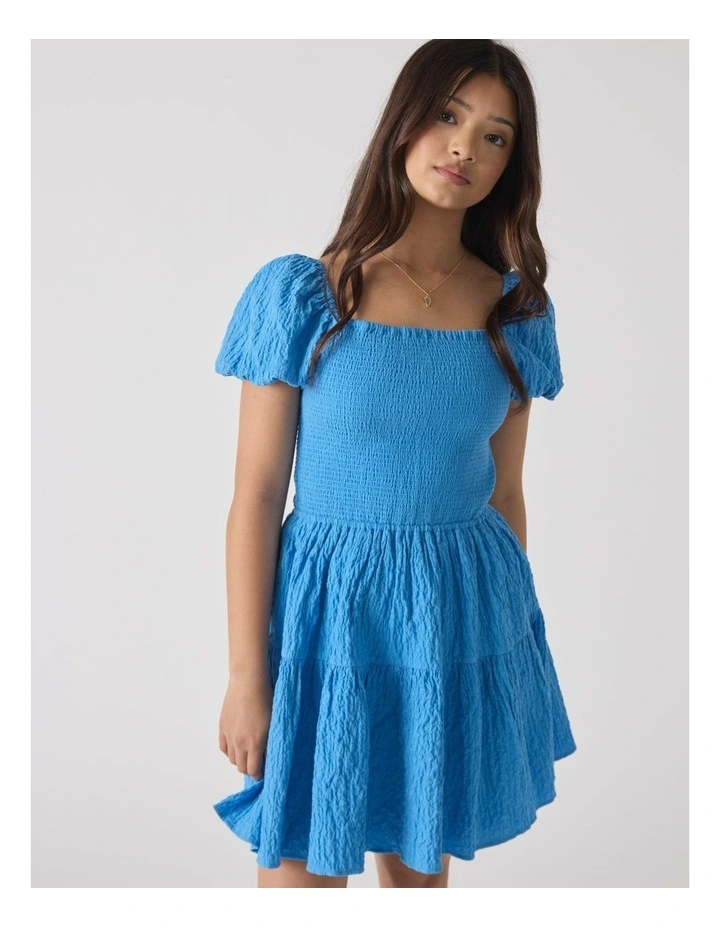 Maude Mini Dress in Blue image 3