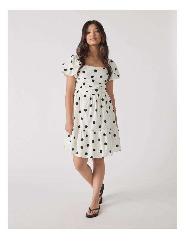 Becky Mini Dress in White image 1