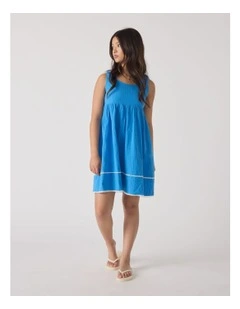 Layla Mini Dress in Blue