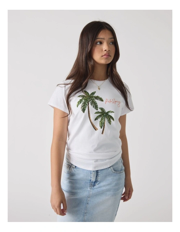 Girls Sequin Palm Tee image 3