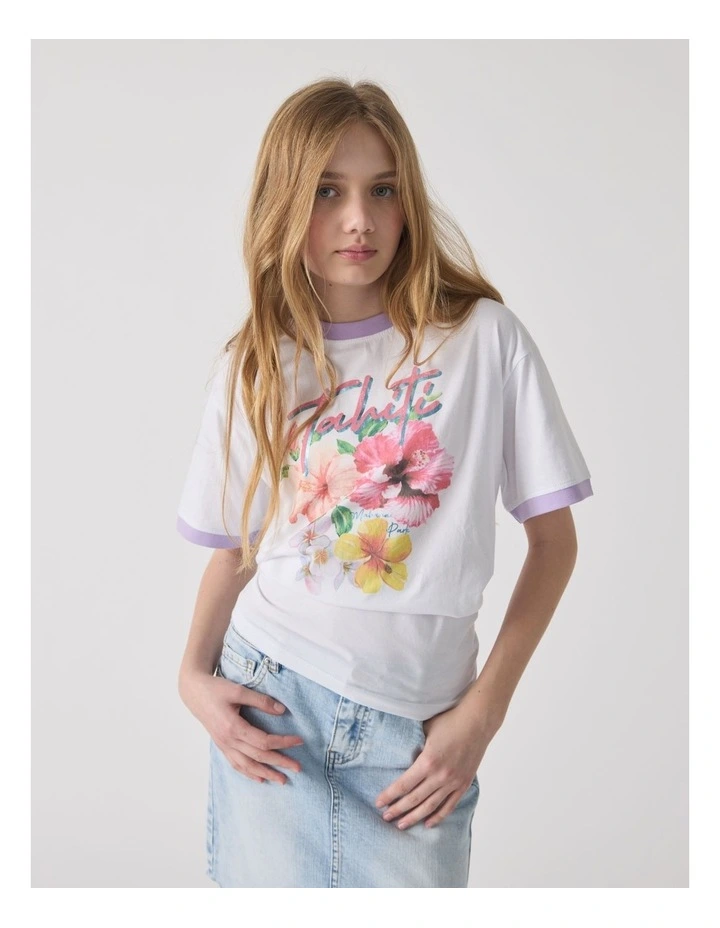 Girls Tahiti Oversized Tee image 3