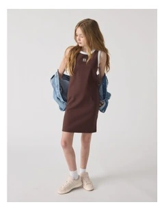 Harper Monogram Dress in Brown