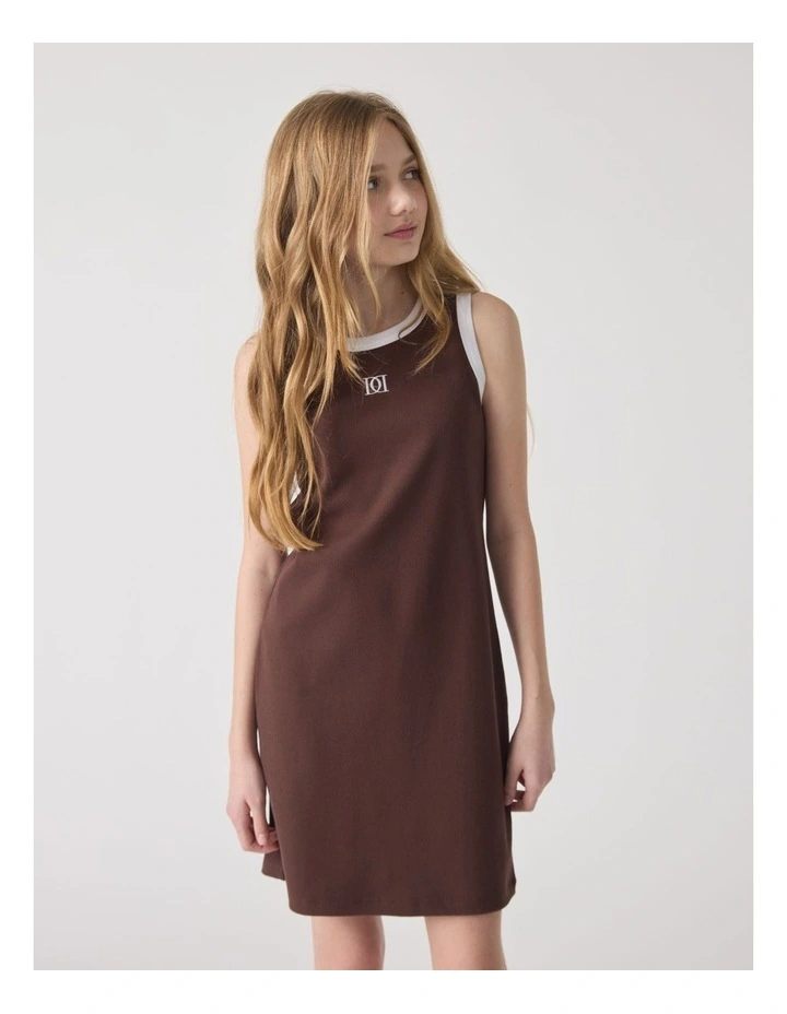 Harper Monogram Dress in Brown image 3