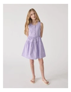 Piper Tiered Mini Dress in Purple